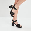 Sandales à talons noir femme