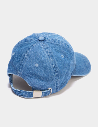 Casquette en jean coton bleu femme
