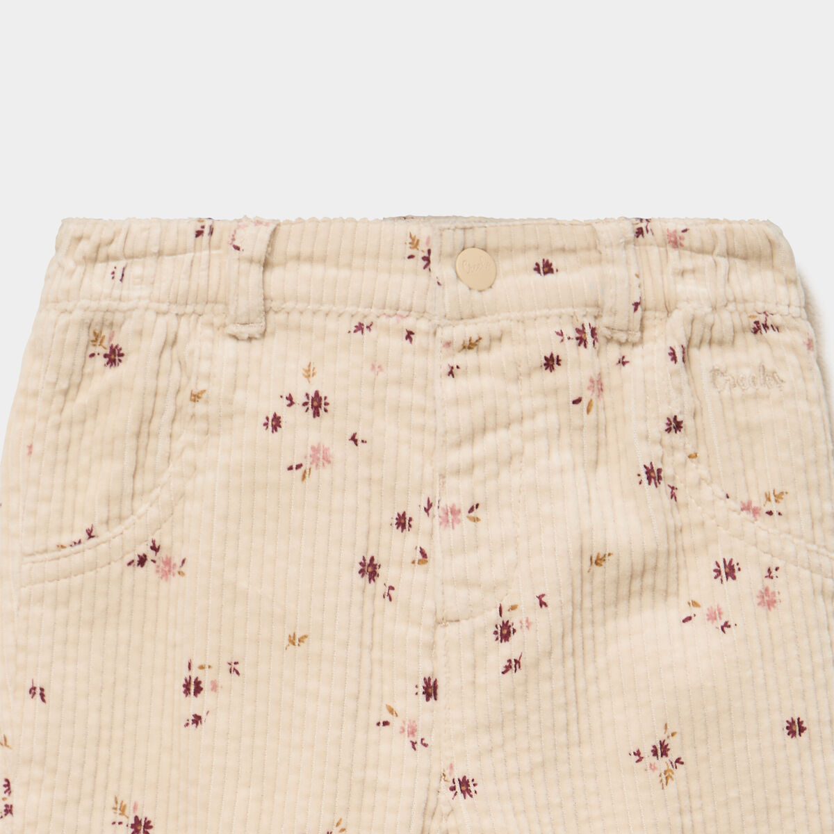 Pantalon effet velours c&ocirc;tel&eacute; coton ficelle b&eacute;b&eacute; fille
