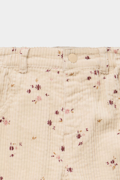 Pantalon effet velours c&ocirc;tel&eacute; coton ficelle b&eacute;b&eacute; fille