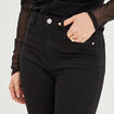Jeans slim taille haute 5 poches denim noir femme