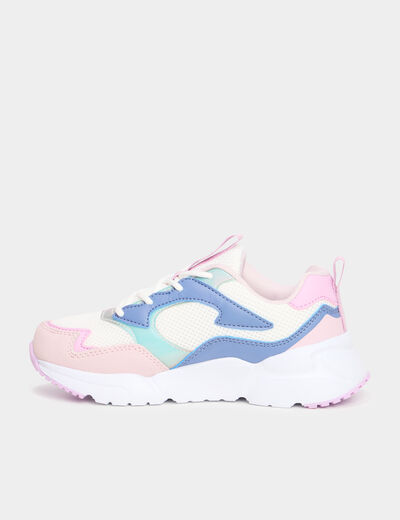 Baskets running semelle mémoire de forme multicolore fille