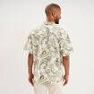 Chemise en coton manches courtes vert olive homme