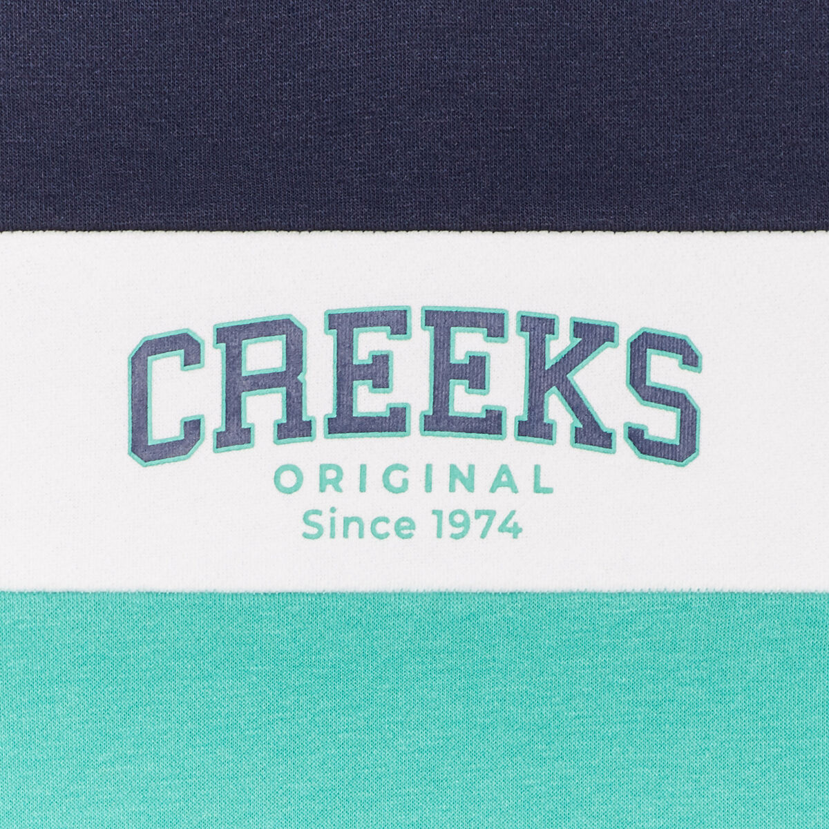 Sweat à capuche hoodie Creeks tricolore bleu marine garçon