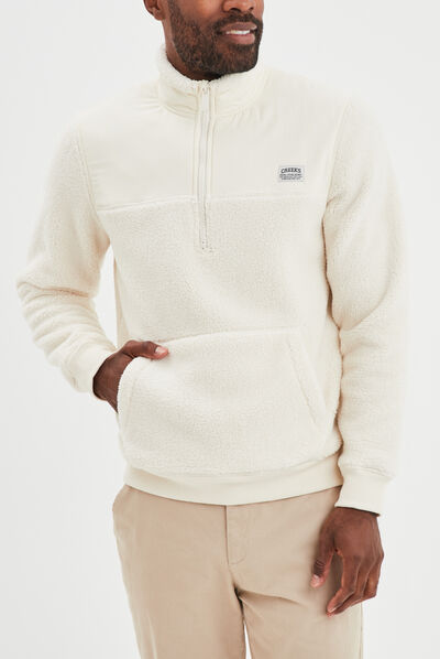 Sweat camionneur polaire Creeks blanc homme