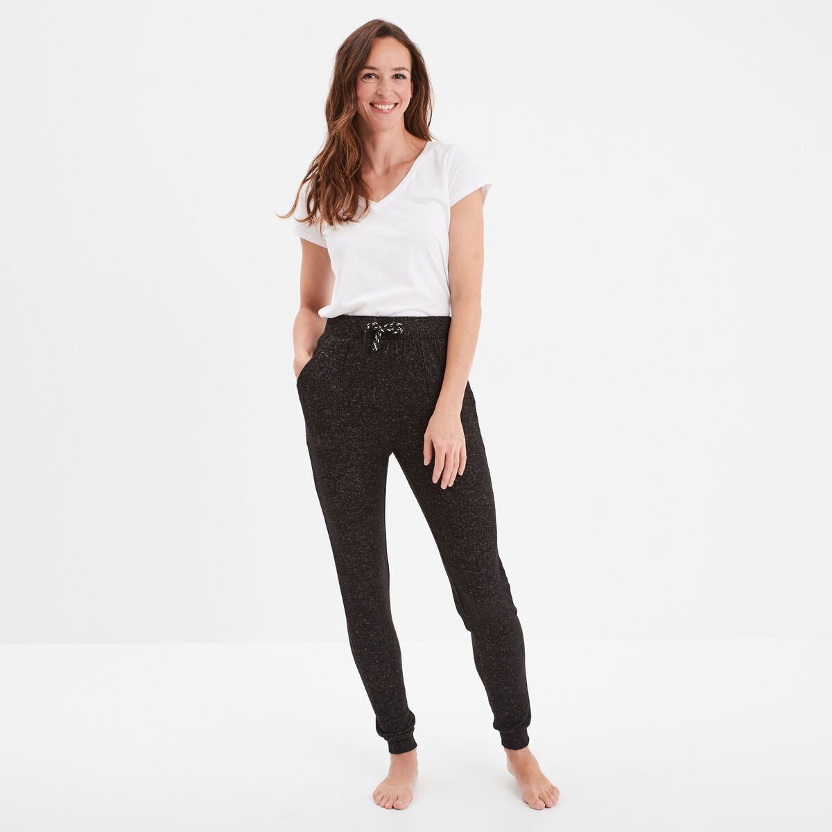 Bas de pyjama noir femme