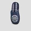 Mules bout rond bleu homme