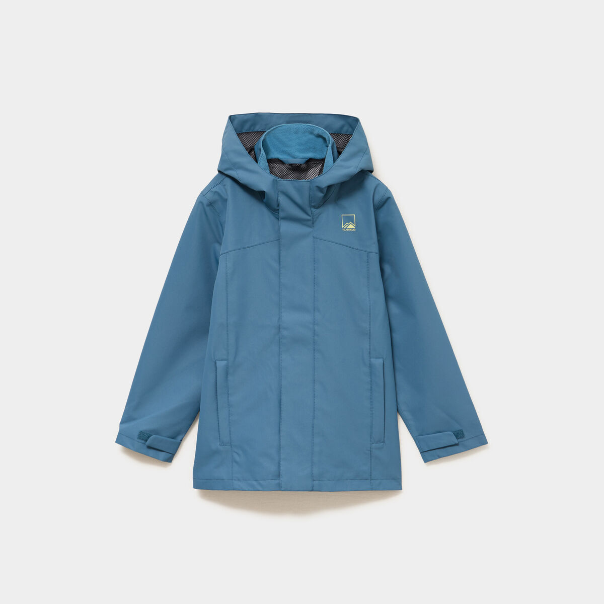 Coupe-vent imperm&eacute;able &agrave; capuche bleu canard gar&ccedil;on