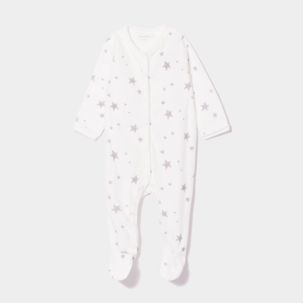 dors bien velours manches longues ecru bebe Dors-bien velours manches longues ecru bébé