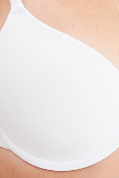 Soutien-gorge corbeille microfibre blanc femme
