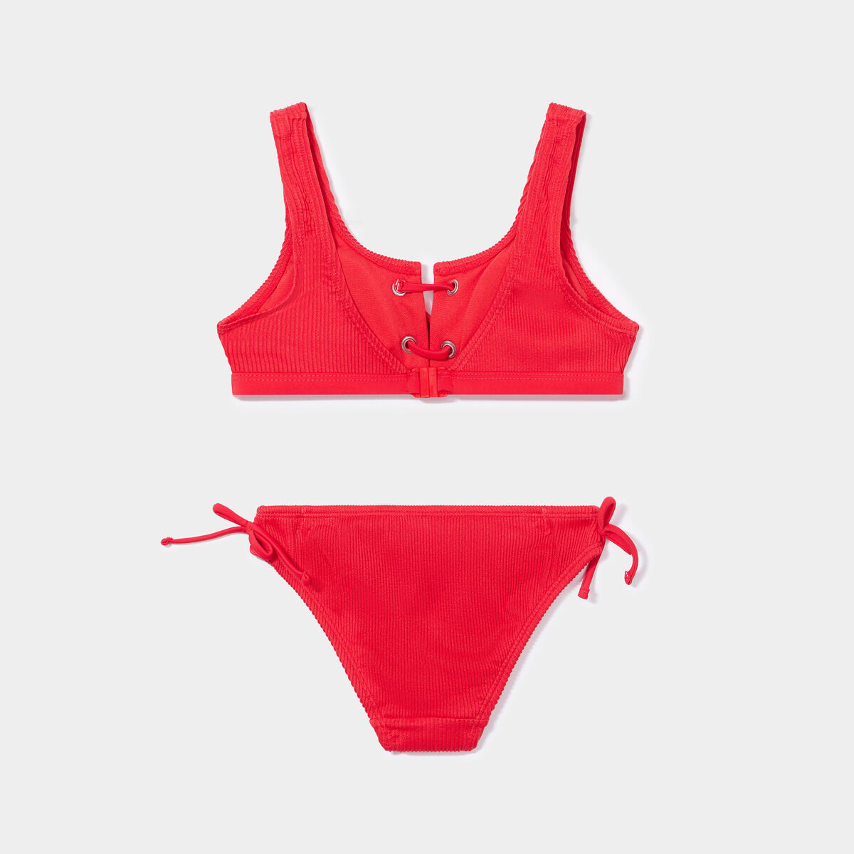 Maillot de bain 2 pi&egrave;ces rouge fille