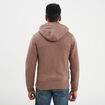 Gilet &agrave; capuche doubl&eacute;e polaire taupe homme