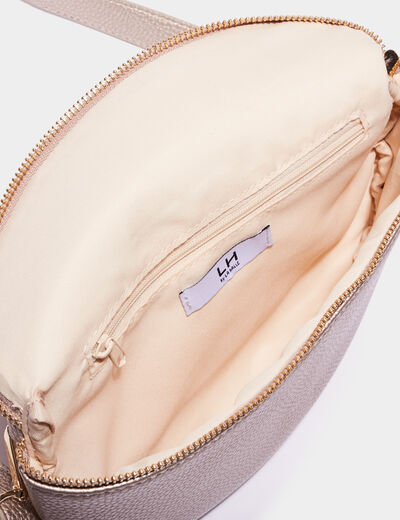 Sac banane arrondi couleur or femme