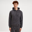 Sweat hoodie &agrave; capuche molleton gris fonc&eacute; homme