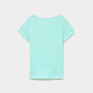 Ensemble pyjama short et t-shirt coton bleu turquoise fille