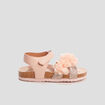 Sandales à froufrous rose fille