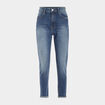 Jeans mom taille haute denim stone femme