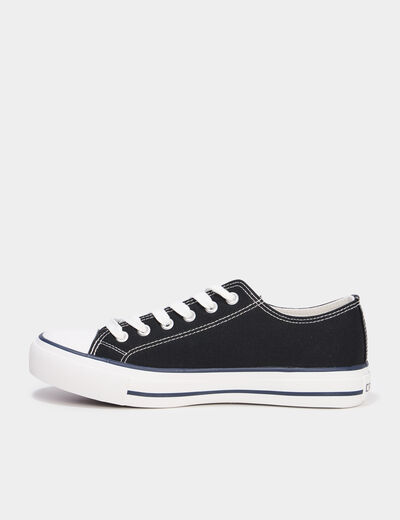 Tennis en toile à lacets Creeks noir femme