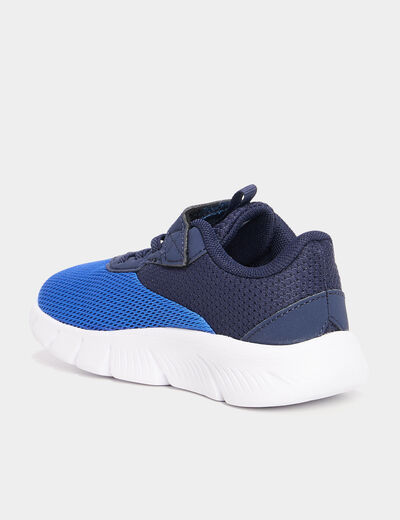 Baskets running à scratchs Puma bleu electrique garçon