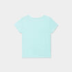 T-shirt manches courtes en coton bleu clair fille