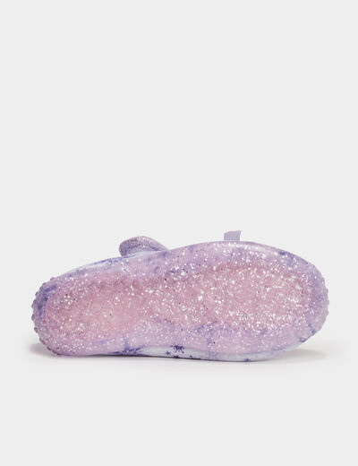 Chaussons ballerines Reine des neiges mauve fille