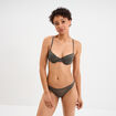 Soutien-gorge corbeille paddé dentelle vert kaki femme