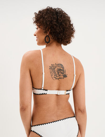 Haut de maillot de bain triangle ivoire femme