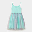 Robe bas tulle bretelles fines vert clair fille