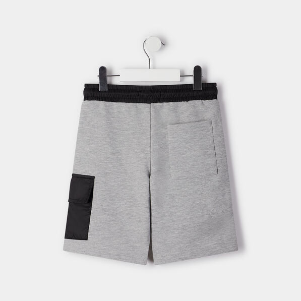 Short jogging droit Liberto gris garçon
