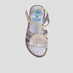 Sandales holographiques gris argent fille