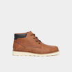 Boots à lacets effet similicuir marron homme