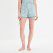 Bas de pyjama short détails dentelle vert femme