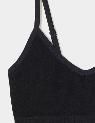 Lot 2 brassières bretelles ajustables noir femme