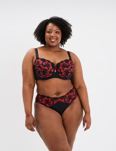 Culotte avec dentelle rouge femme grande taille