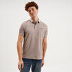 Polo manches courtes coupe droite gris homme