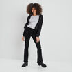 Jeans flare taille standard denim noir femme