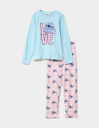 Ensemble pyjama 2 pièces coton Stitch vert fille