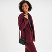 Sac en bandoulière zippé noir femme