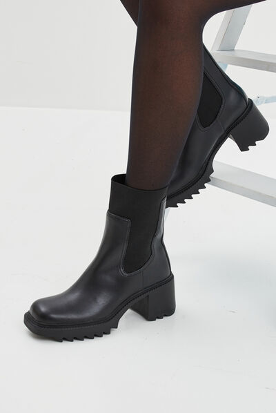 Bottines plateformes et talons noir femme