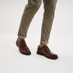 Derbies en cuir marron homme