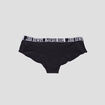 Lot 2 shortys microfibre noir femme