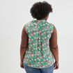Blouse sans manches vert femme grande taille