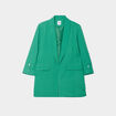 Veste blazer manches 3/4 droite vert émeraude femme