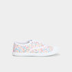 Tennis basses en toile ecru fille