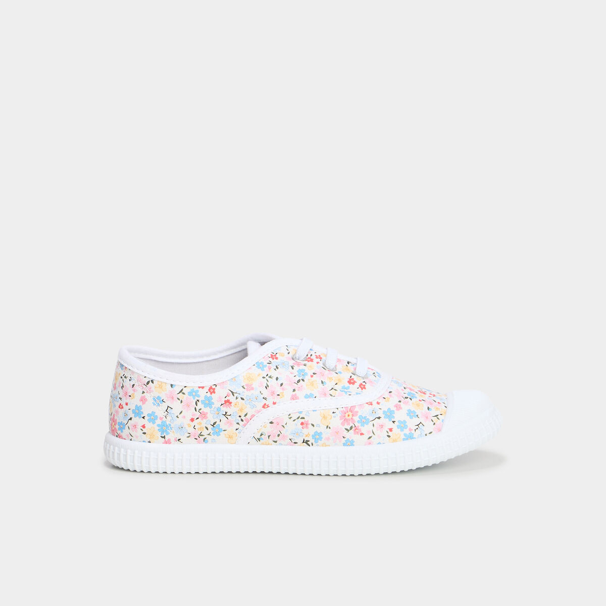 Tennis basses en toile ecru fille