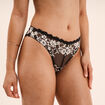 Tanga en dentelle noir femme