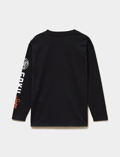 T-shirt manches longues Dragon Ball Z noir gar&ccedil;on