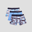 Lot 3 boxers coton bleu garçon