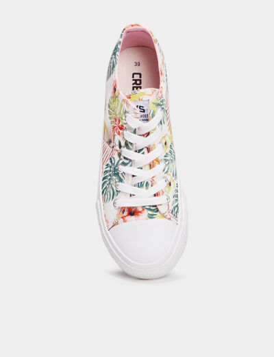 Tennis basses en toile à lacets Creeks multicolore femme