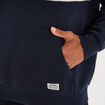 Sweat hoodie 1 poche bleu marine homme